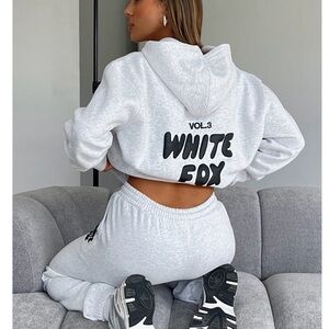 White Fox Gray Hoodie xs/s NWT